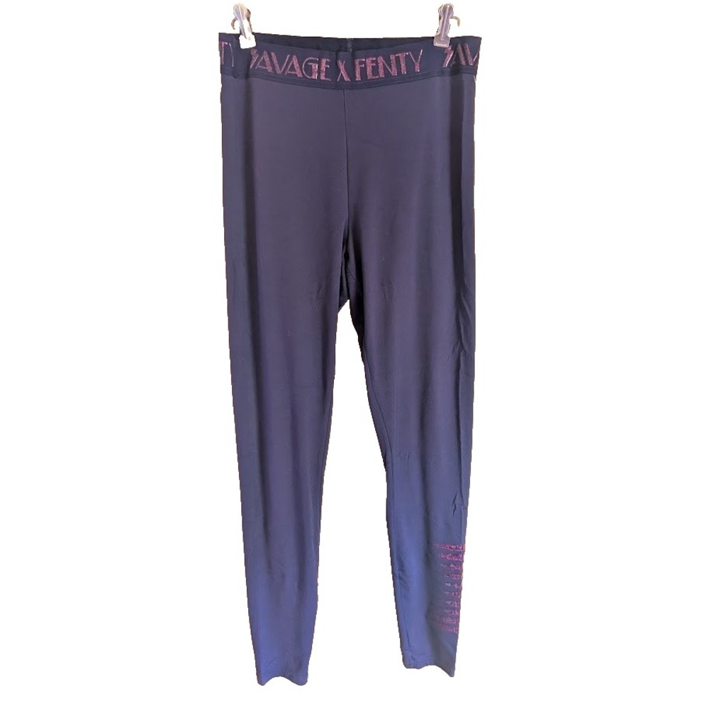 Savage X Fenty Leggings Women's Size L Purple Activewear Athleisure Workout